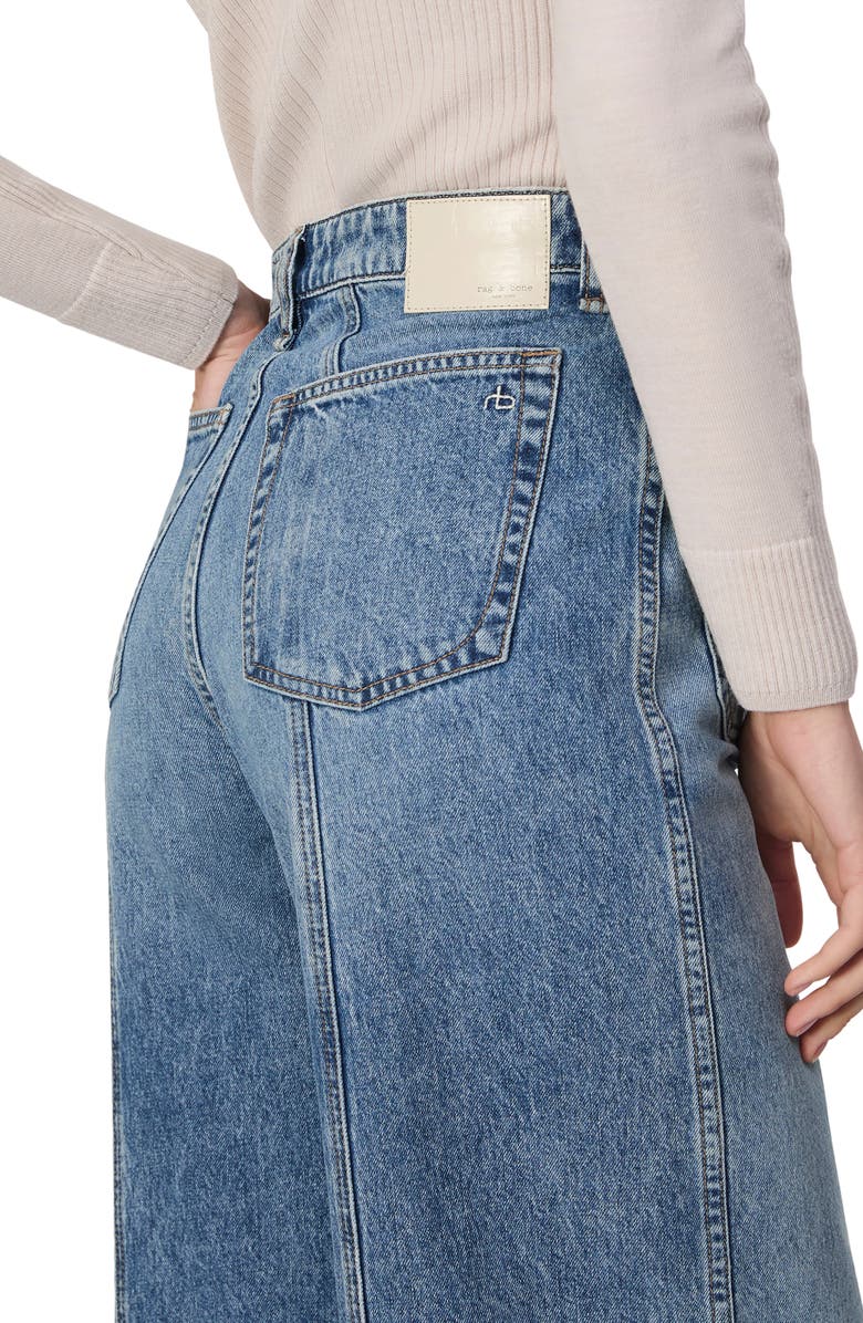 rag & bone Marina Cuff High Waist Ankle Wide Leg Jeans, Alternate, color, Liliana