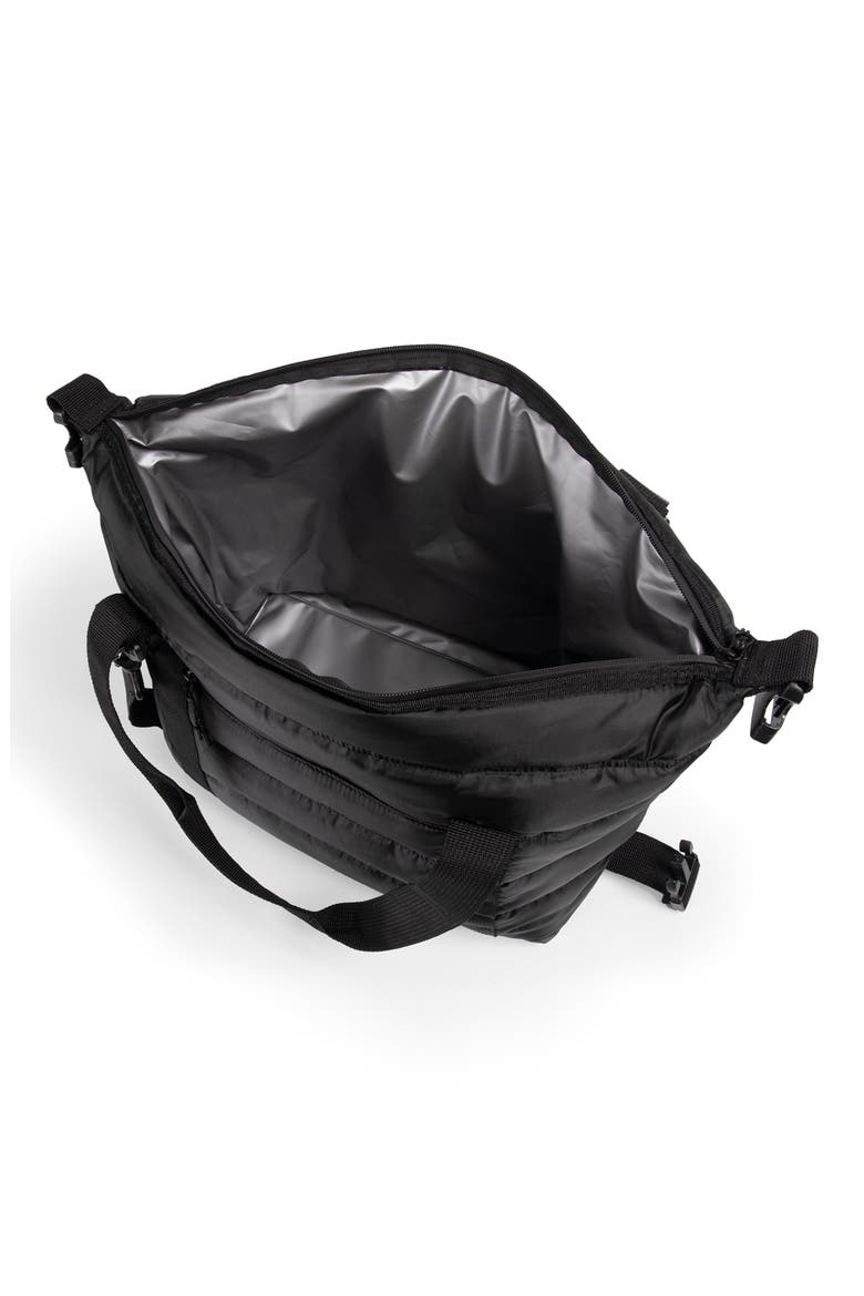 All-Day Quilted Washable Insulated Cooler Bag, Alternate, color, OBSIDIAN BLACK