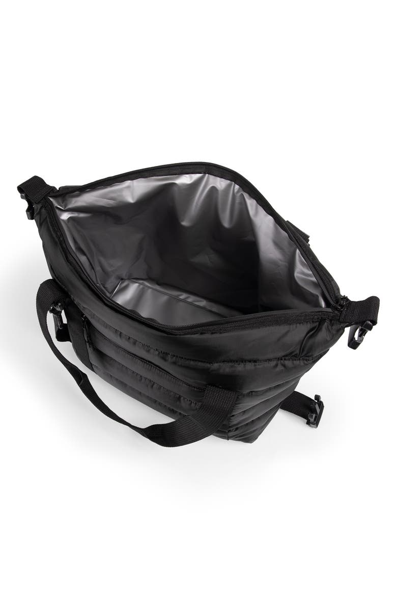 Picnic Time All-Day Quilted Washable Insulated Cooler Bag, Alternate, color, Obsidian Black