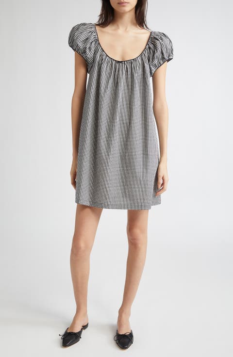 Julia Gingham Cotton Shirt Dress