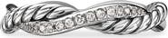 David Yurman Petite Infinity Band Ring in Sterling Silver with Pavé Diamonds