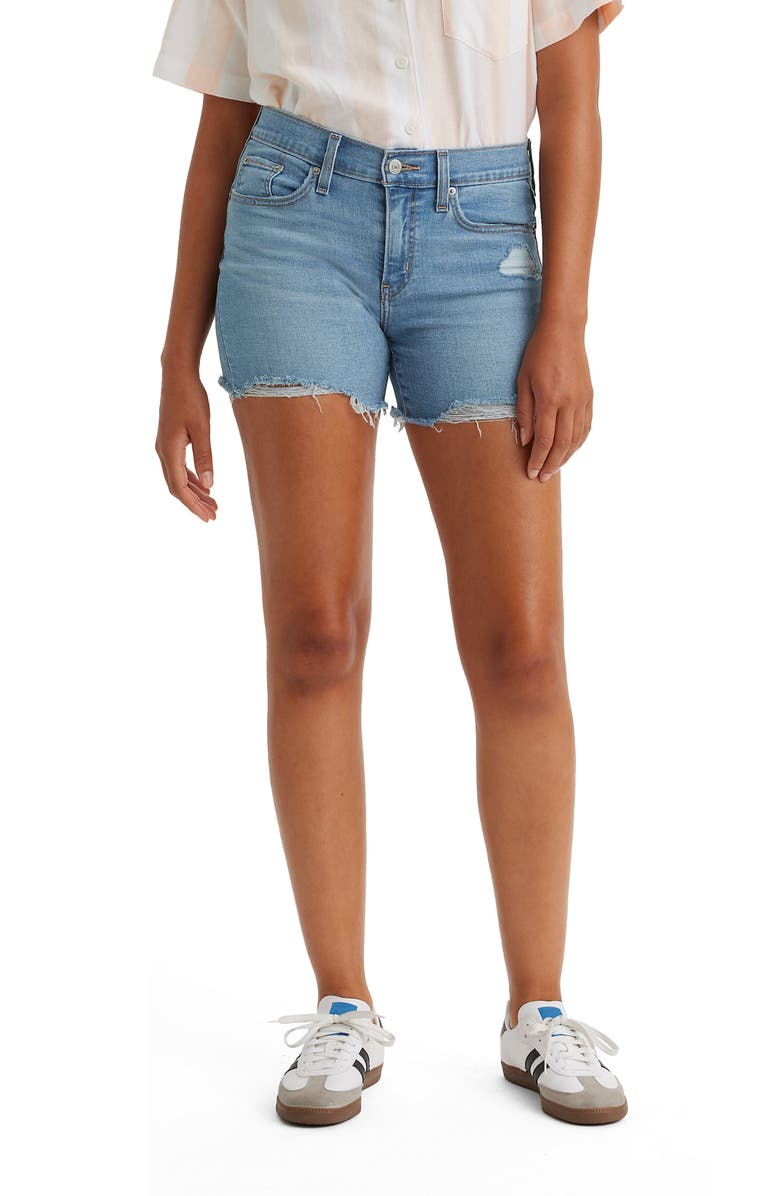 Levi's Mid Length Denim Cutoff Shorts, Alternate, color, Im Just A Fan