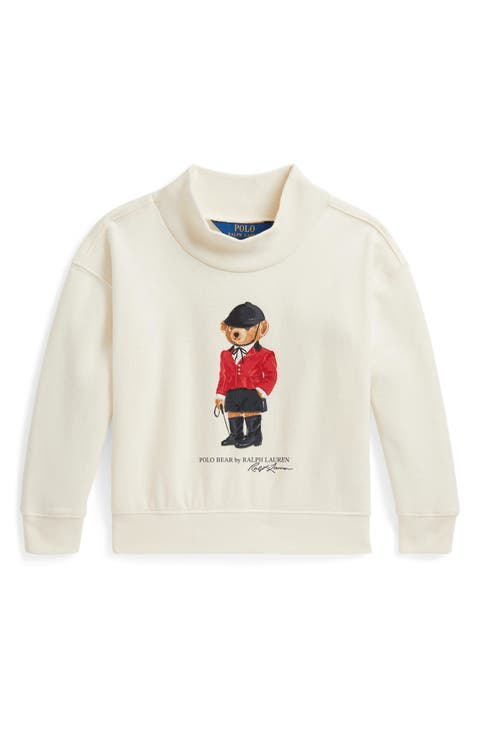 Kids' Polo Bear Graphic Print Fleece Sweatshirt