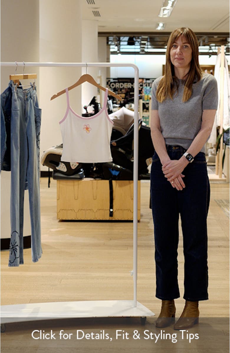 Floral Graphic Rib Scoop Neck Tank, sales video thumbnail