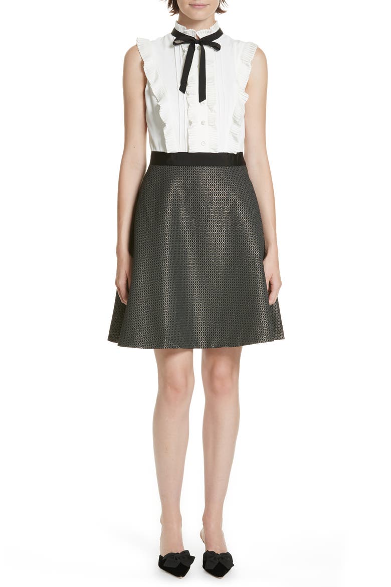 Karoll Skater Dress, Main, color, BLACK