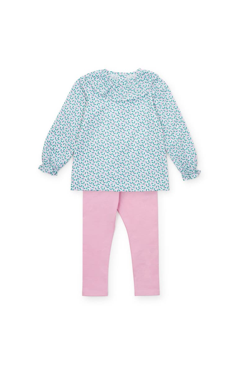Lila and Hayes Emma Girls' Legging Set, Main, color, Holly Holiday