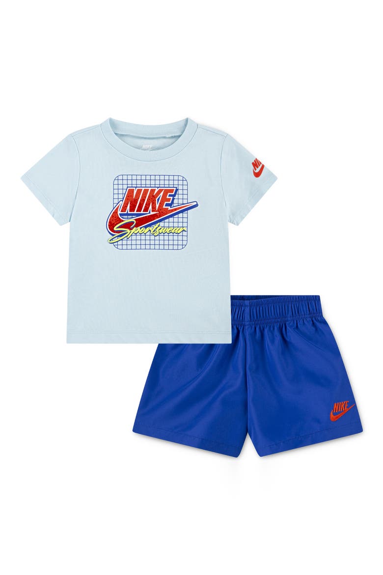 Sportswear Graphic T-Shirt & Shorts Set, Main, color, GAME ROYAL
