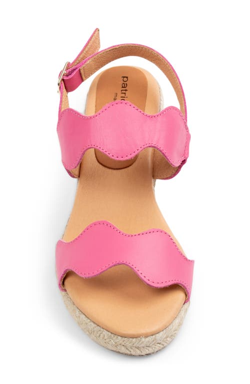 Patricia Green Palm Beach Wedge Sandal In Hot Pink Leather