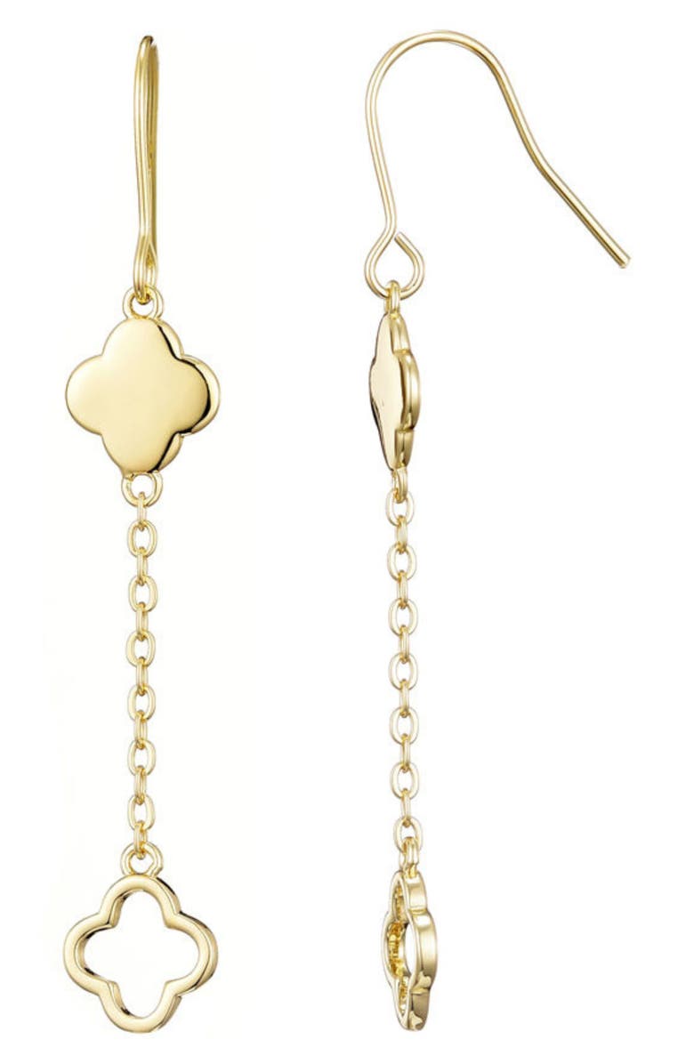 Adornia Clover Drop Earrings, Alternate, color, Gold