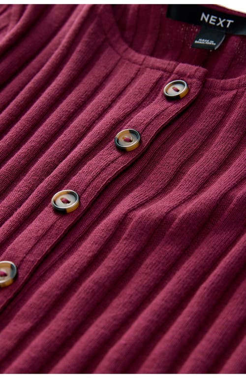 Next Long Sleeve Knit Dress In Red