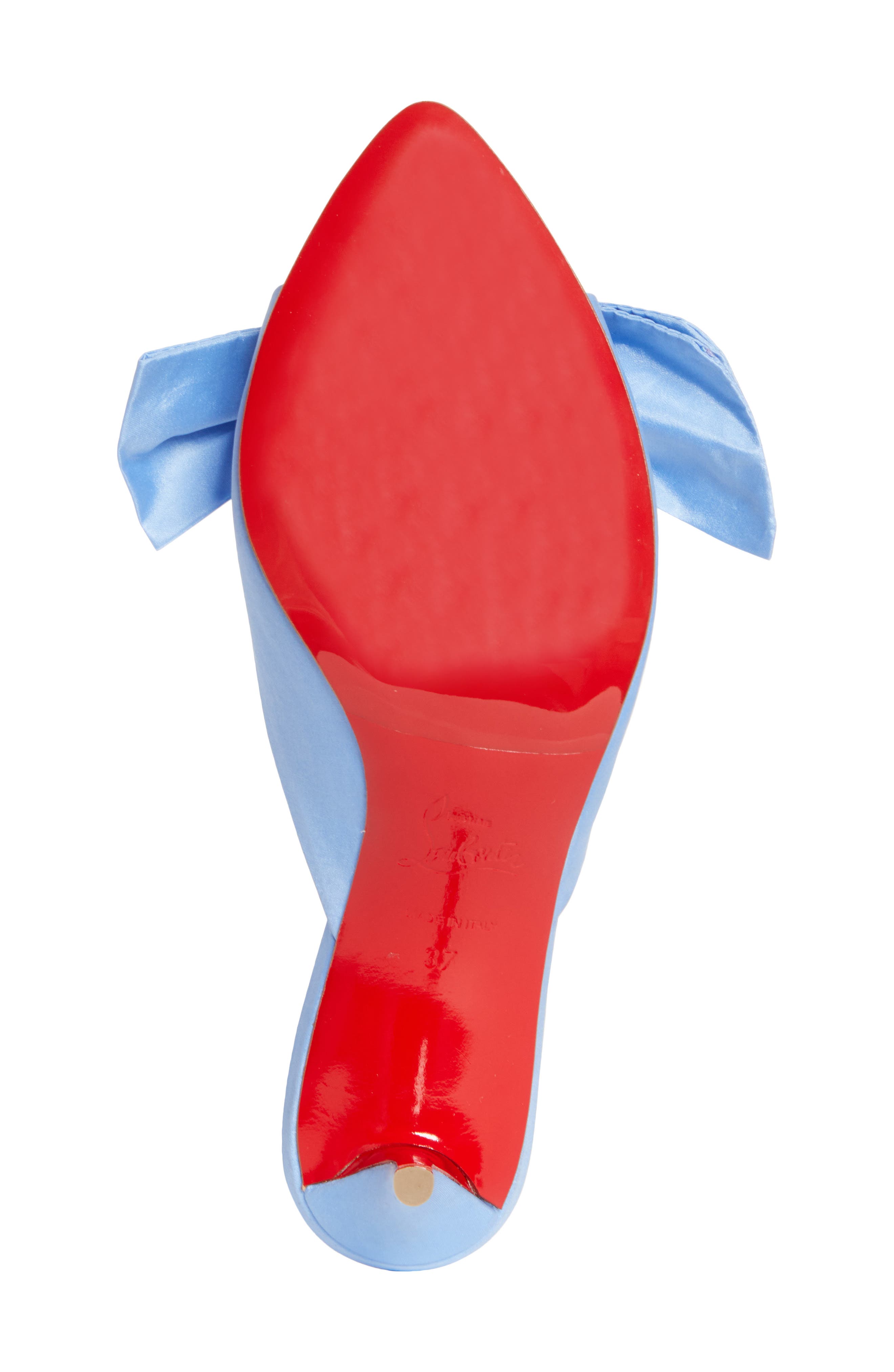 Christian Louboutin Mulazee Slide Sandal, Alternate, color, Ceruleo/ Lin Ceruleo