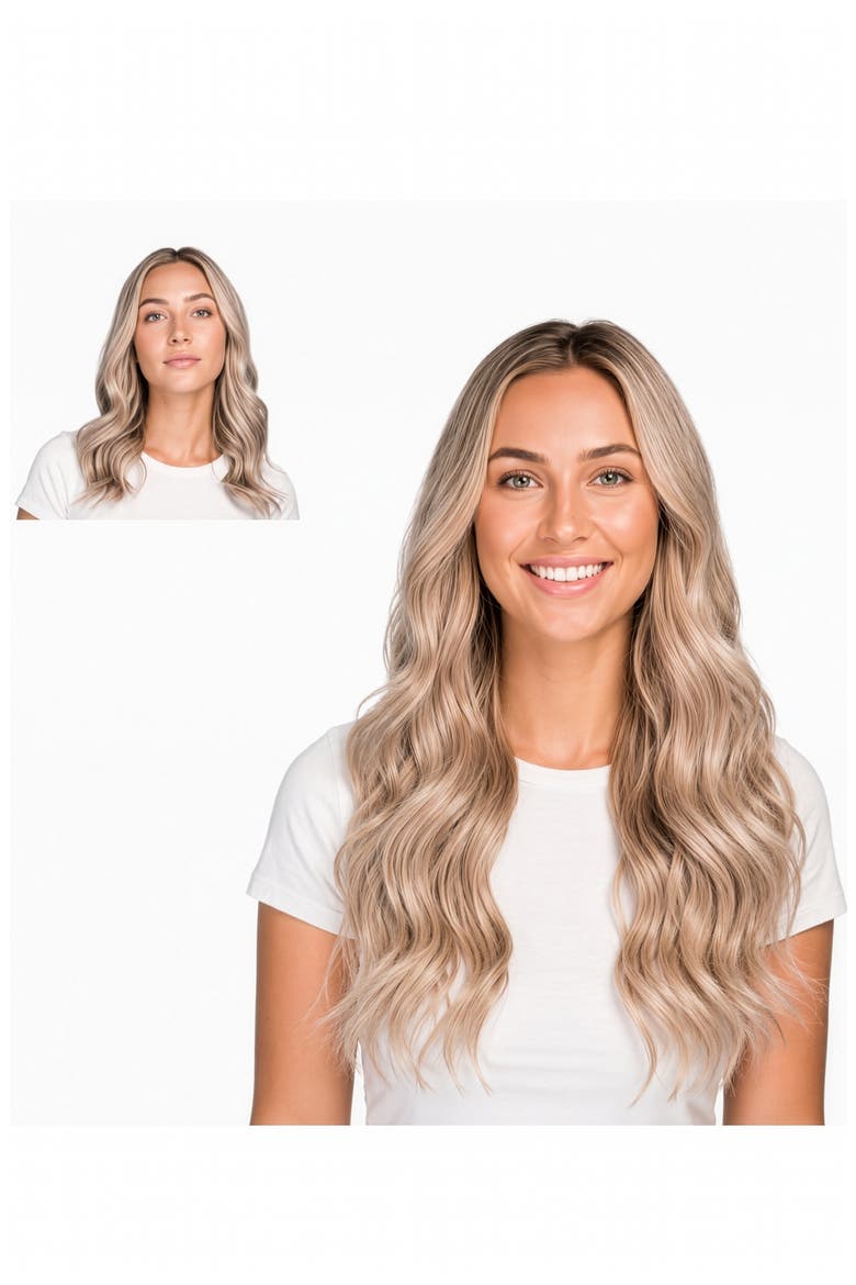 20-Inch Human Hair Clip-In Extensions, Alternate, color, TOASTED MARSHMALLOW