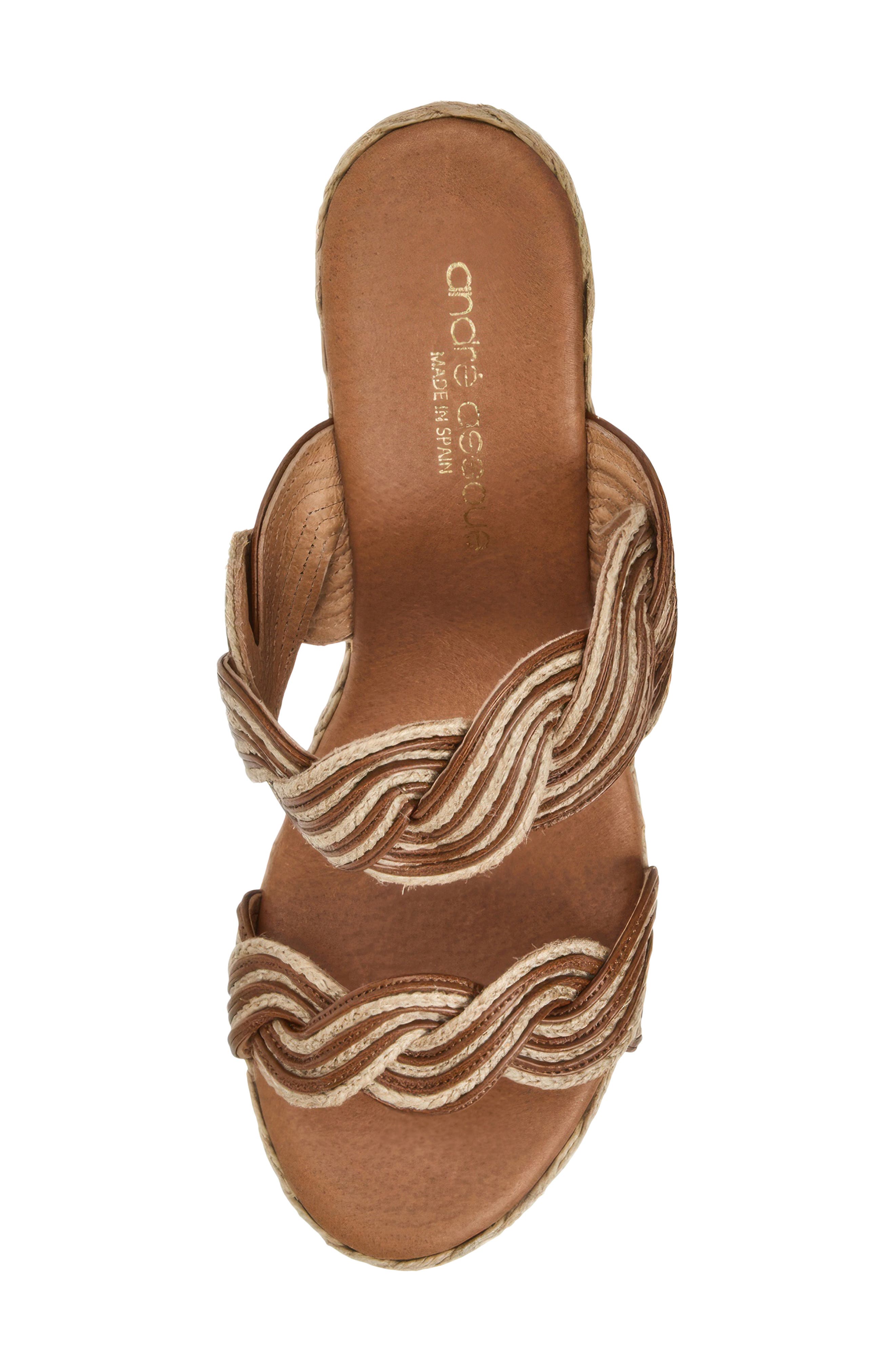 André Assous Nolita Twist Wedge Slide Sandal, Alternate, color, 