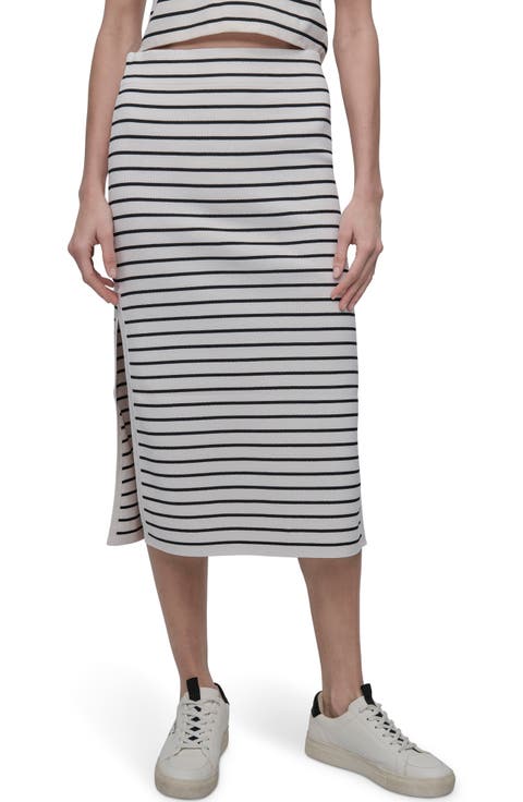 Stripe Midi Skirt