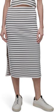 DKNY Jeans Stripe Midi Skirt