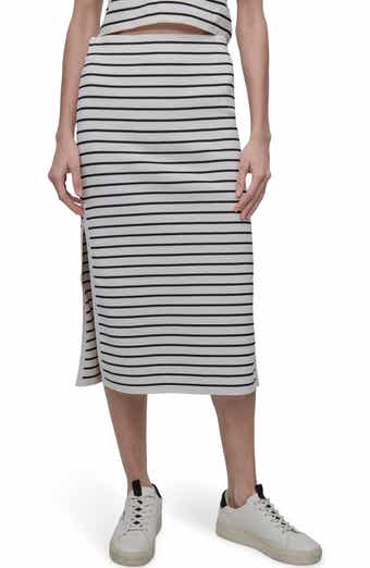 DKNY Jeans Stripe Midi Skirt