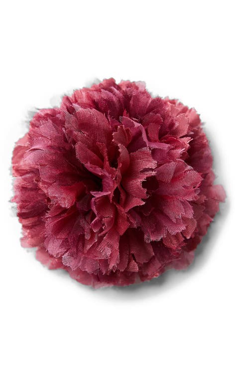 The Dark Pink Carnation Floral Brooch
