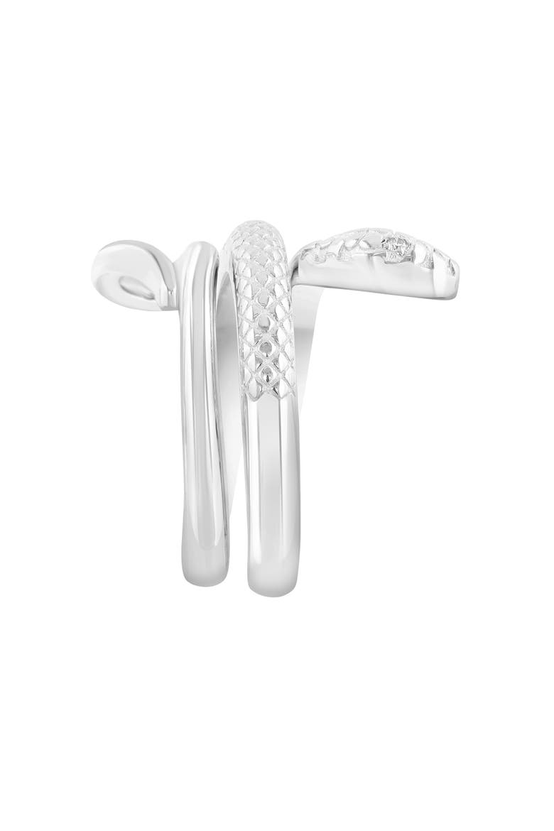 Diamond Snake Ring, Alternate, color, SILVER