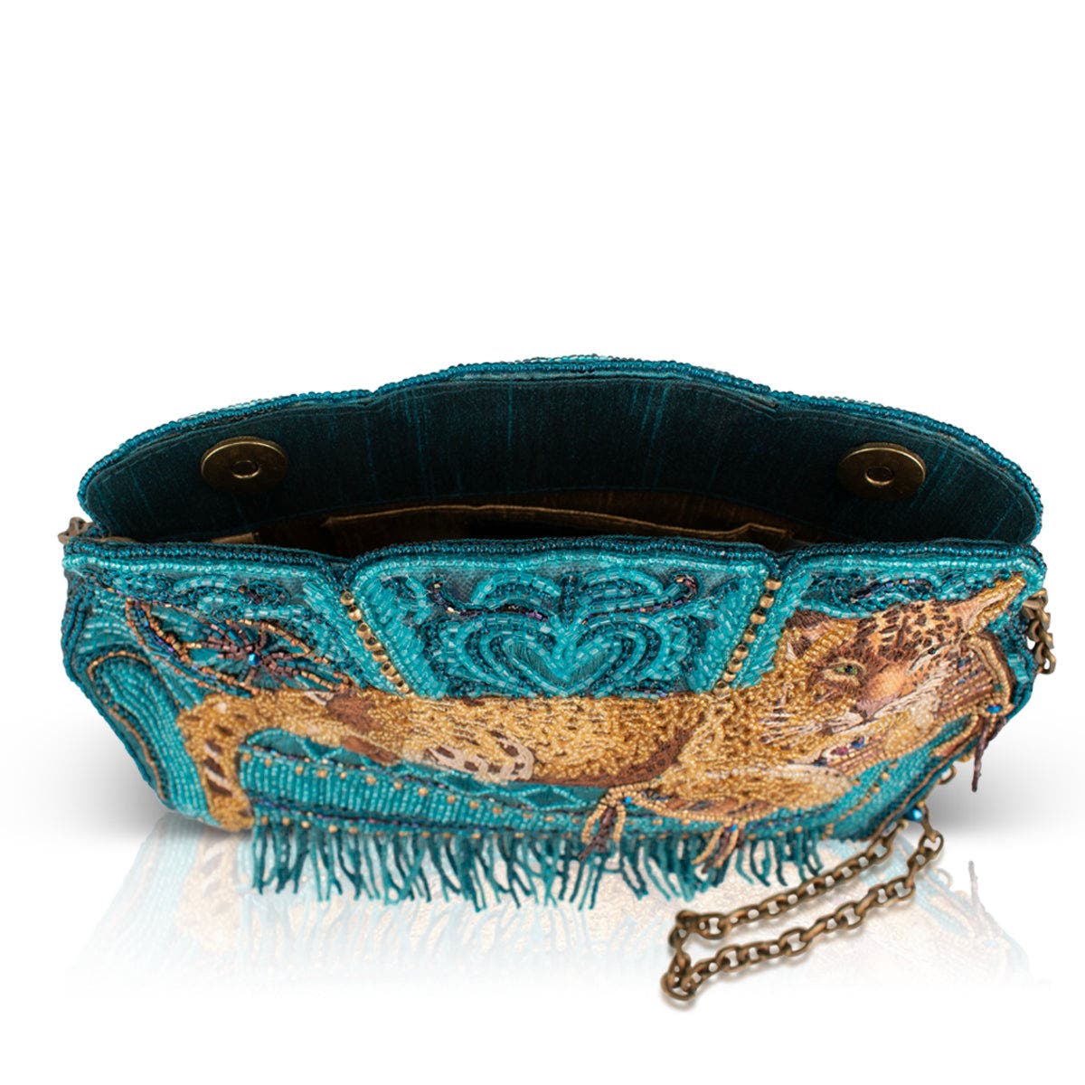 Lazy Leopard Handbag, Alternate, color, Teal