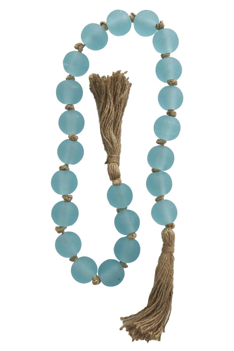 Bohemian Glass Beaded Tassel Garland, Alternate, color, TEAL
