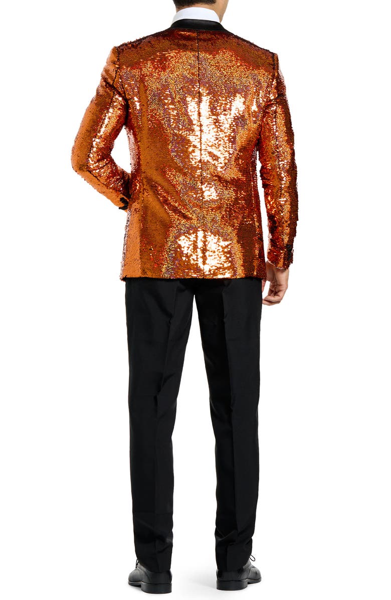 OppoSuits Sapphire Sequin Two-Piece Tuxedo & Bow Tie, Alternate, color, Gold