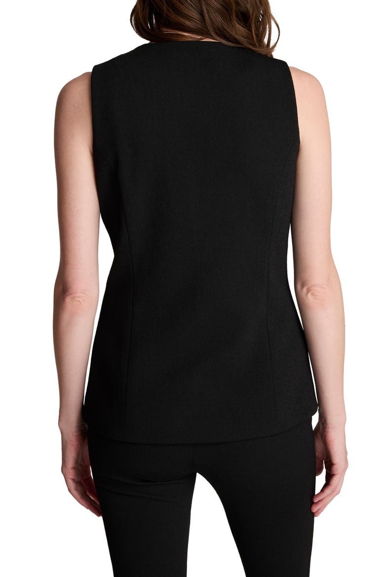 Longline Knit Sweater Vest, Alternate, color, BLACK