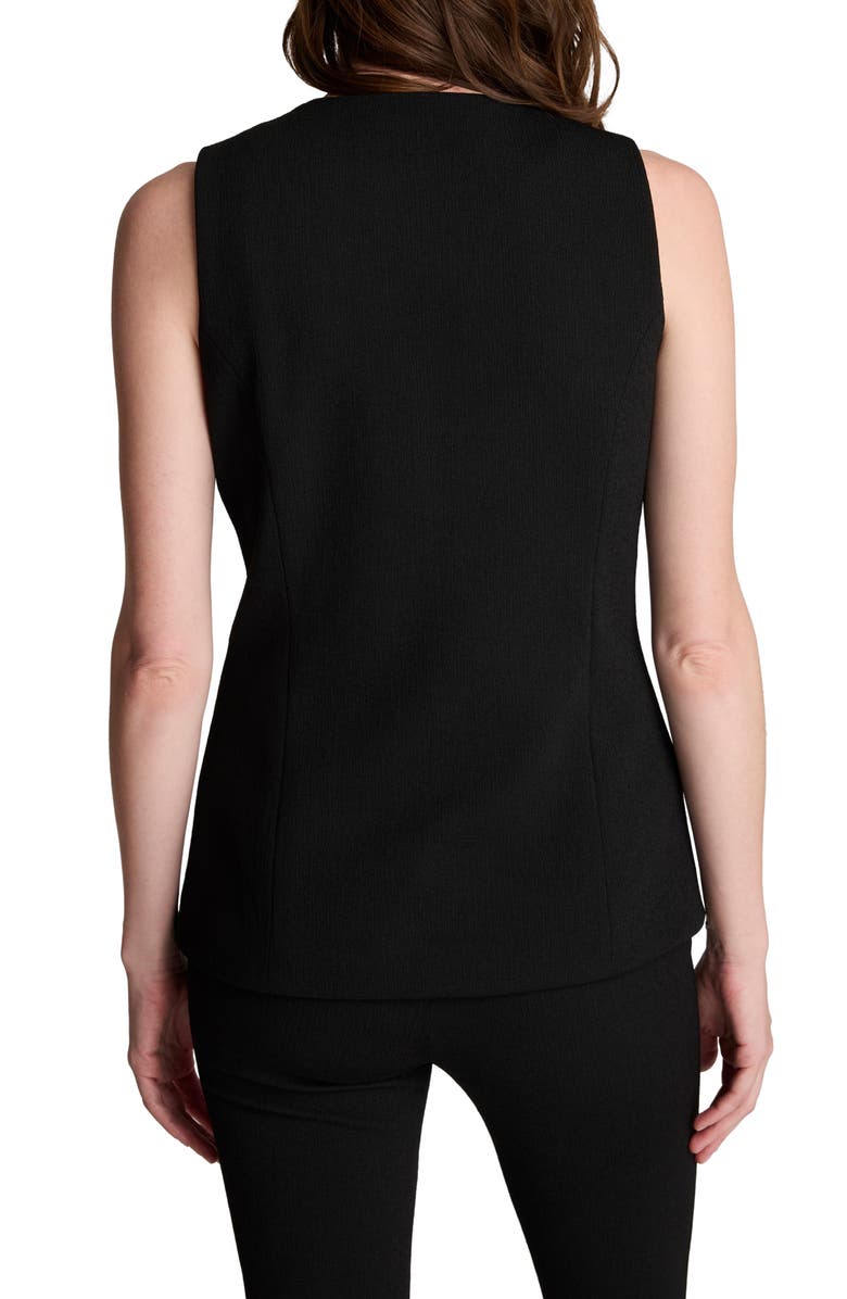 Kenneth Cole Longline Knit Sweater Vest, Alternate, color, Black