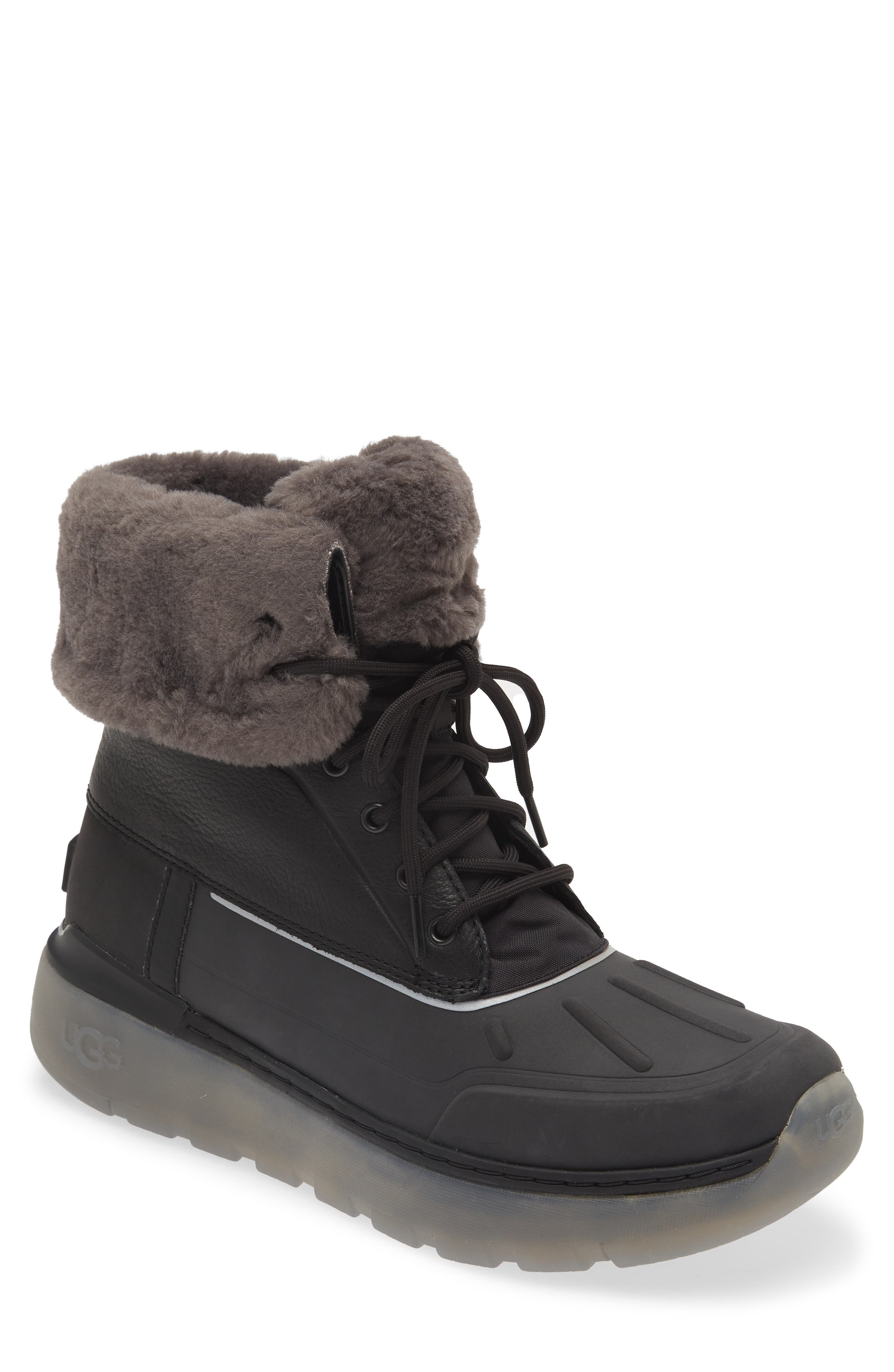 UGG<sup>®</sup> Butte City Waterproof Faux Shearling Boot, Main, color, 