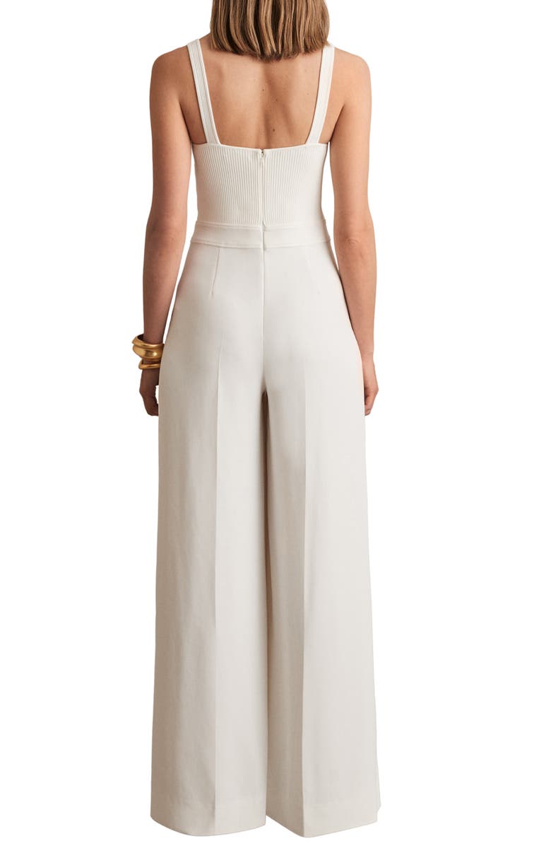 Reiss Carla Sleeveless Wide Leg Jumpsuit, Alternate, color, Ivory