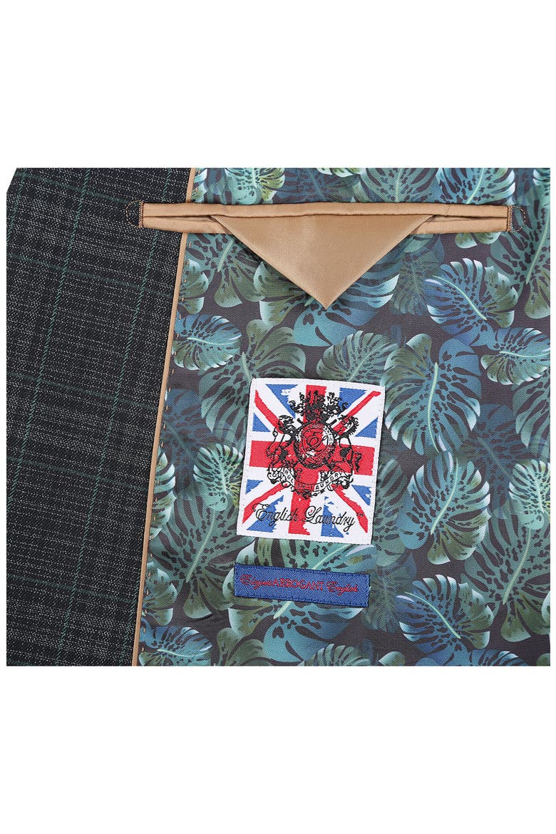 Trim Fit Plaid Two-Piece Suit, Alternate, color, GREEN