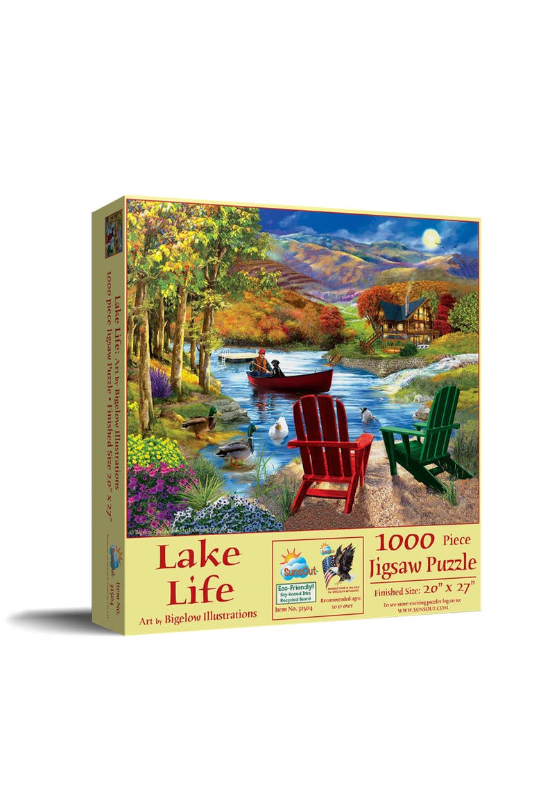 Lake Life 1000 piece Jigsaw Puzzle for Adults, Main, color, Multicolor