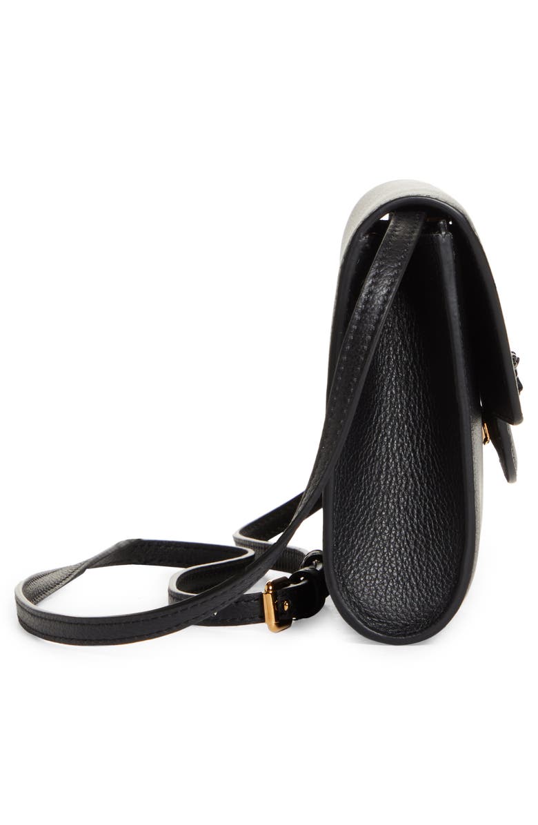 Versace La Medusa Leather Wallet on a Strap, Alternate, color,