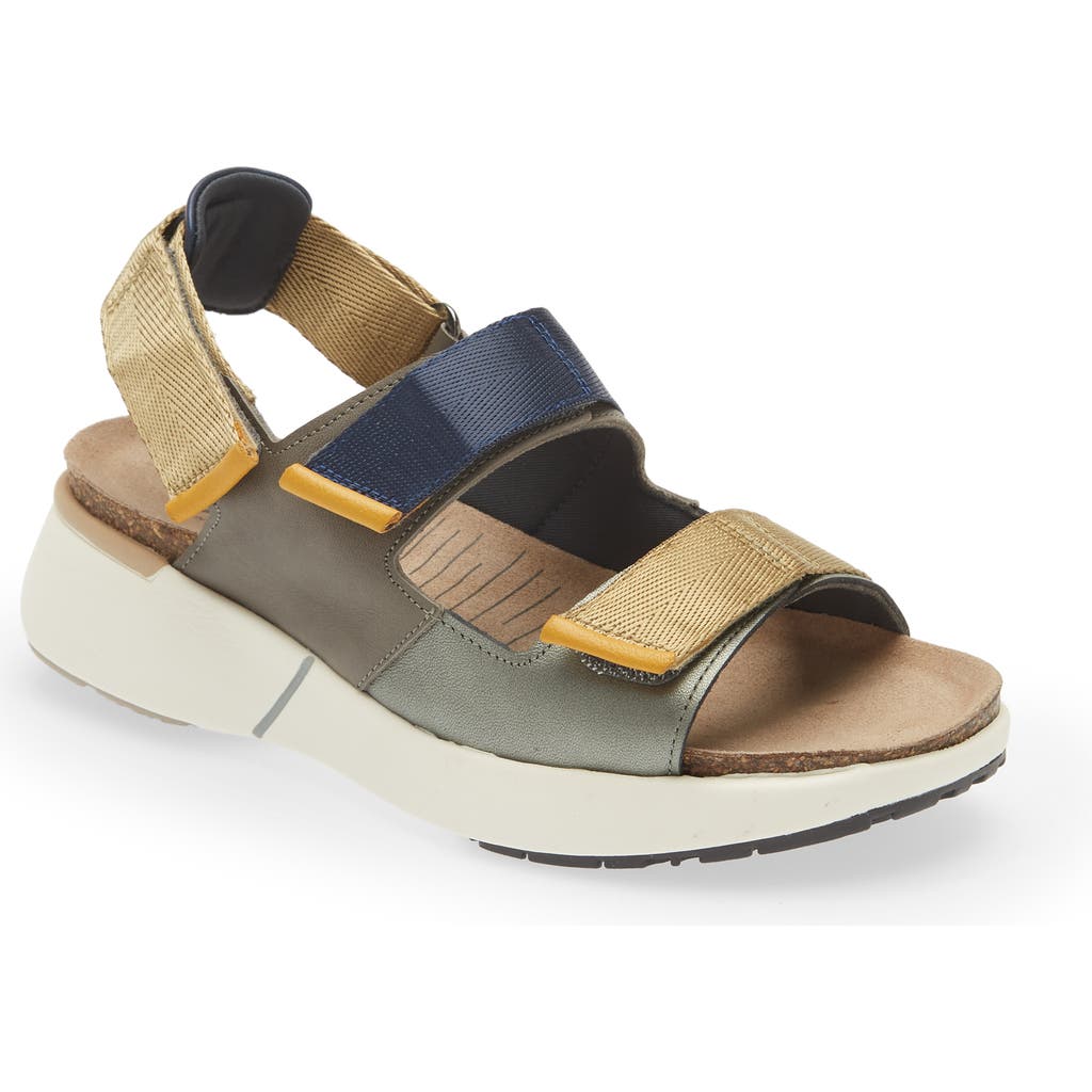 Naot Odyssey Slingback Sandal In Sterling/gray/marigold