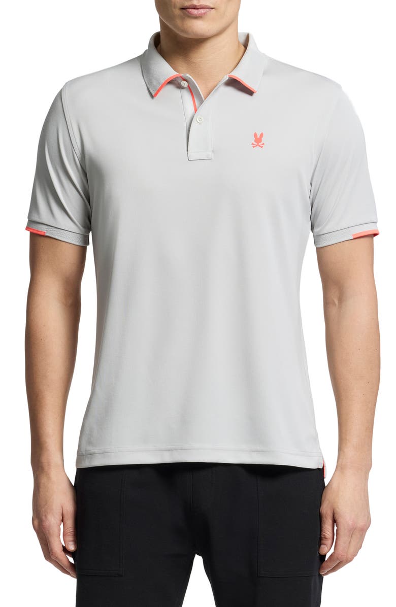 Psycho Bunny Elliston Slim Fit Sport Piqué Polo, Main, color, Micro Chip