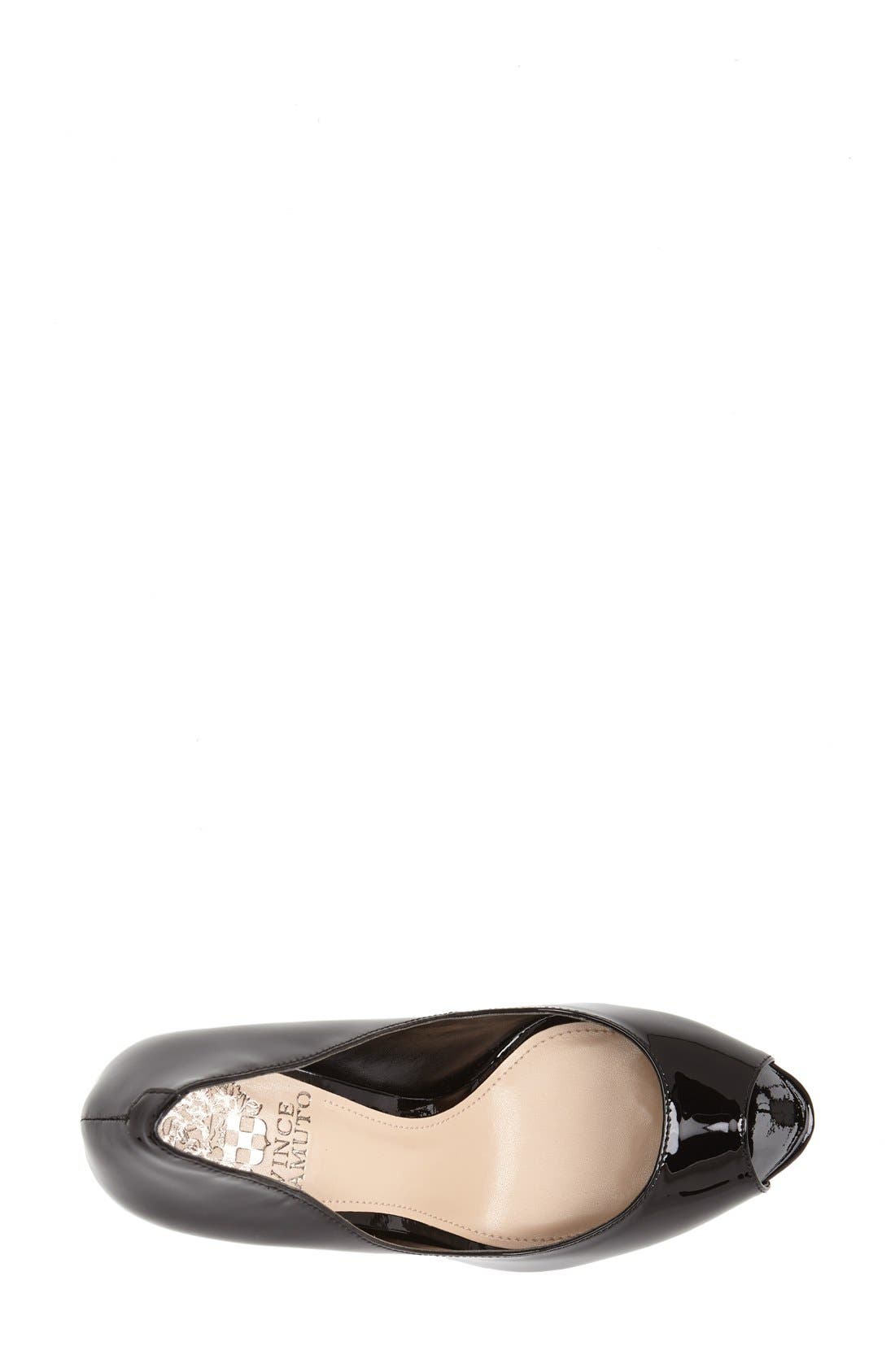 Vince Camuto 'Coper' Peep Toe Leather Pump, Alternate, color, 