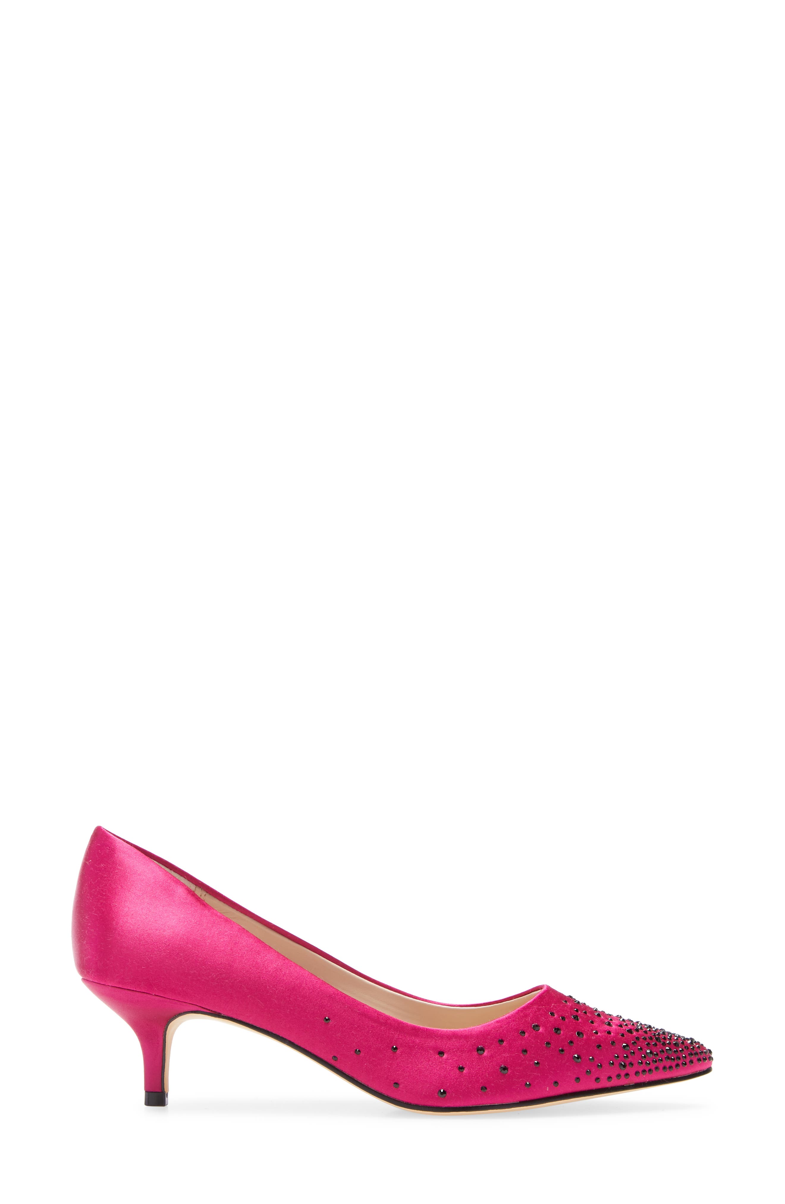 Sawyer Crystal Embellished Pump, Alternate, color, FUCHSIA SATIN