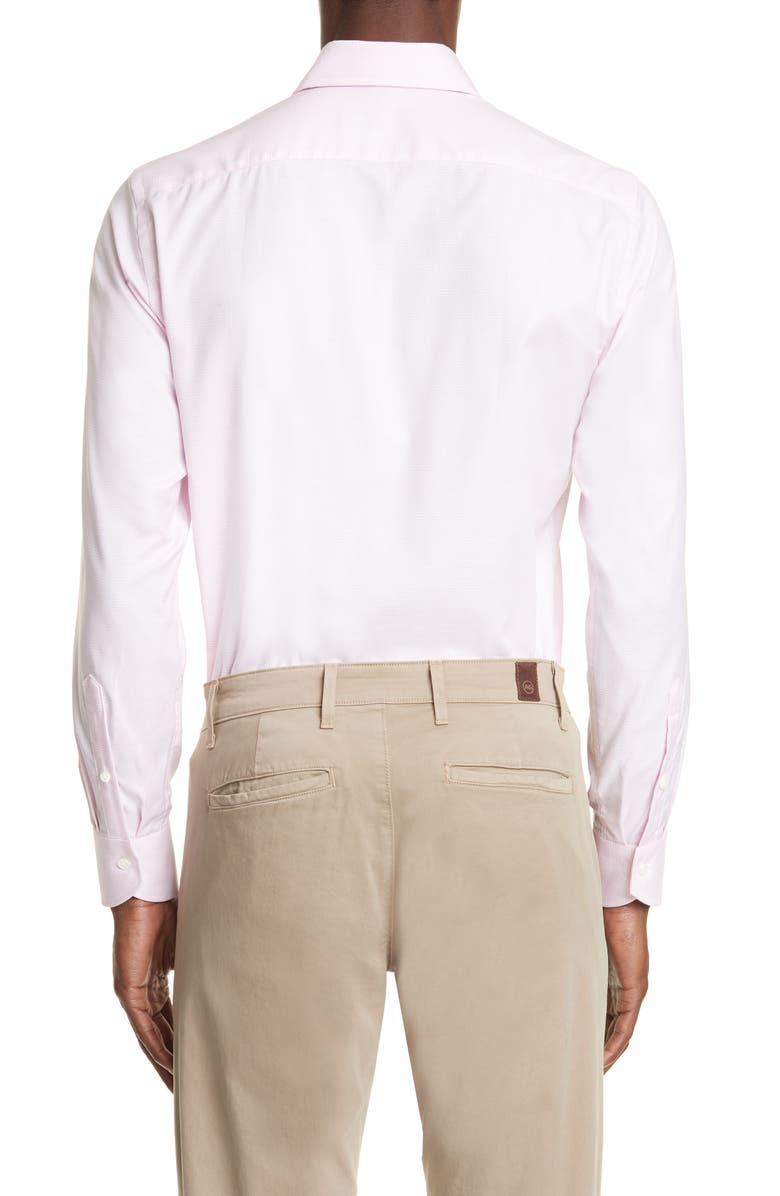 Canali Trim Fit Plaid Dress Shirt, Alternate, color, 