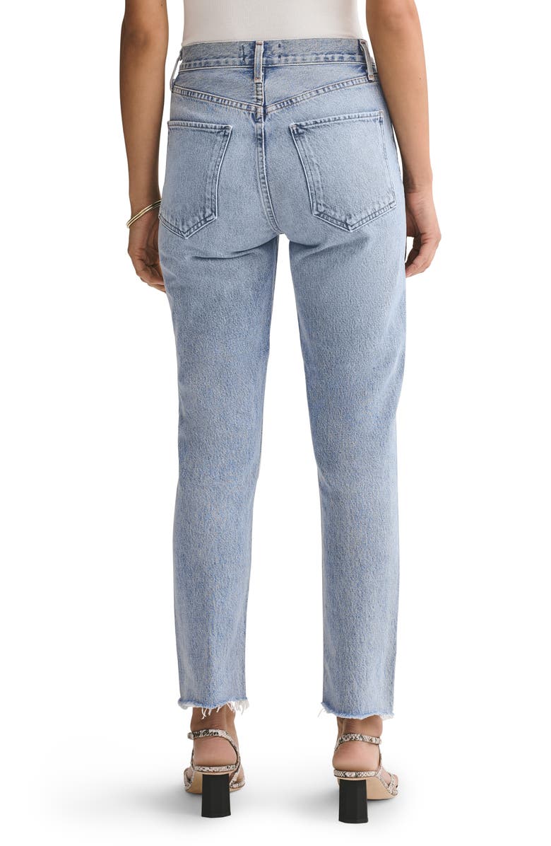AGOLDE Riley High Waist Step Hem Jeans, Alternate, color,