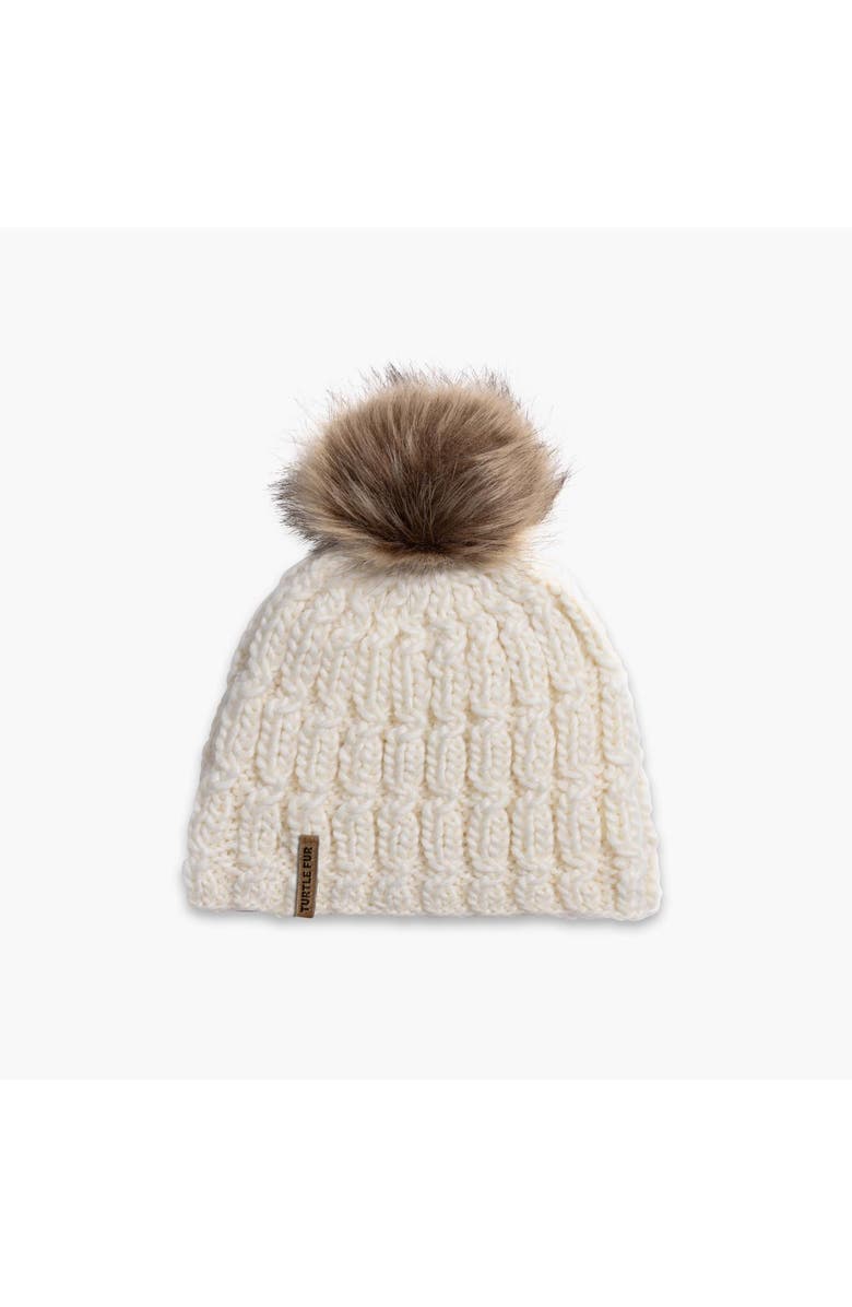 Turtle Fur Fifi Wool Pom Beanie, Main, color, White