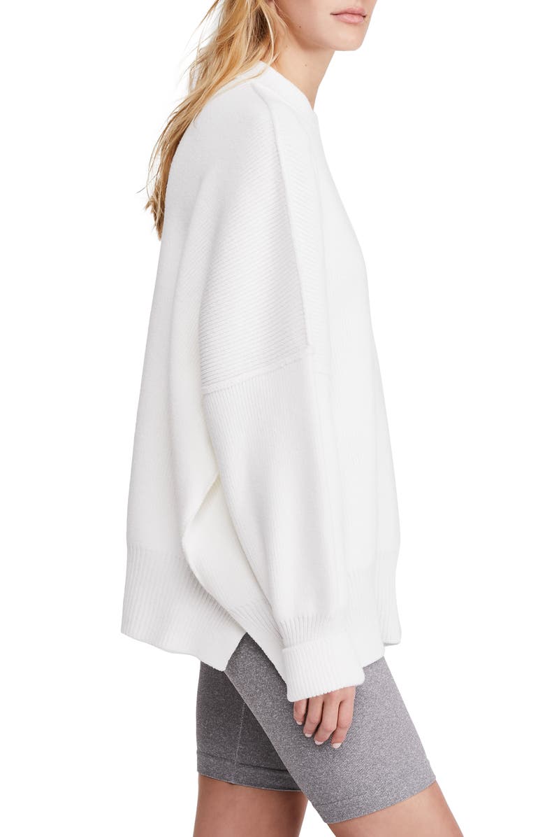 Free People Easy Street Tunic Sweater, Alternate, color, Painted White