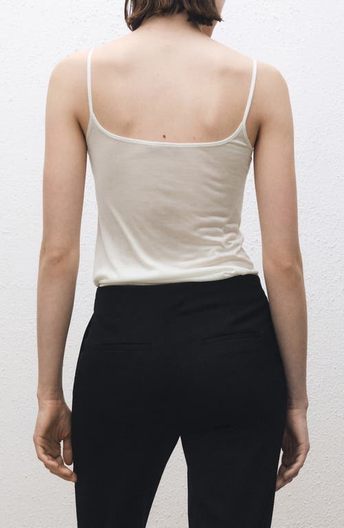Mango Silk Camisole In White