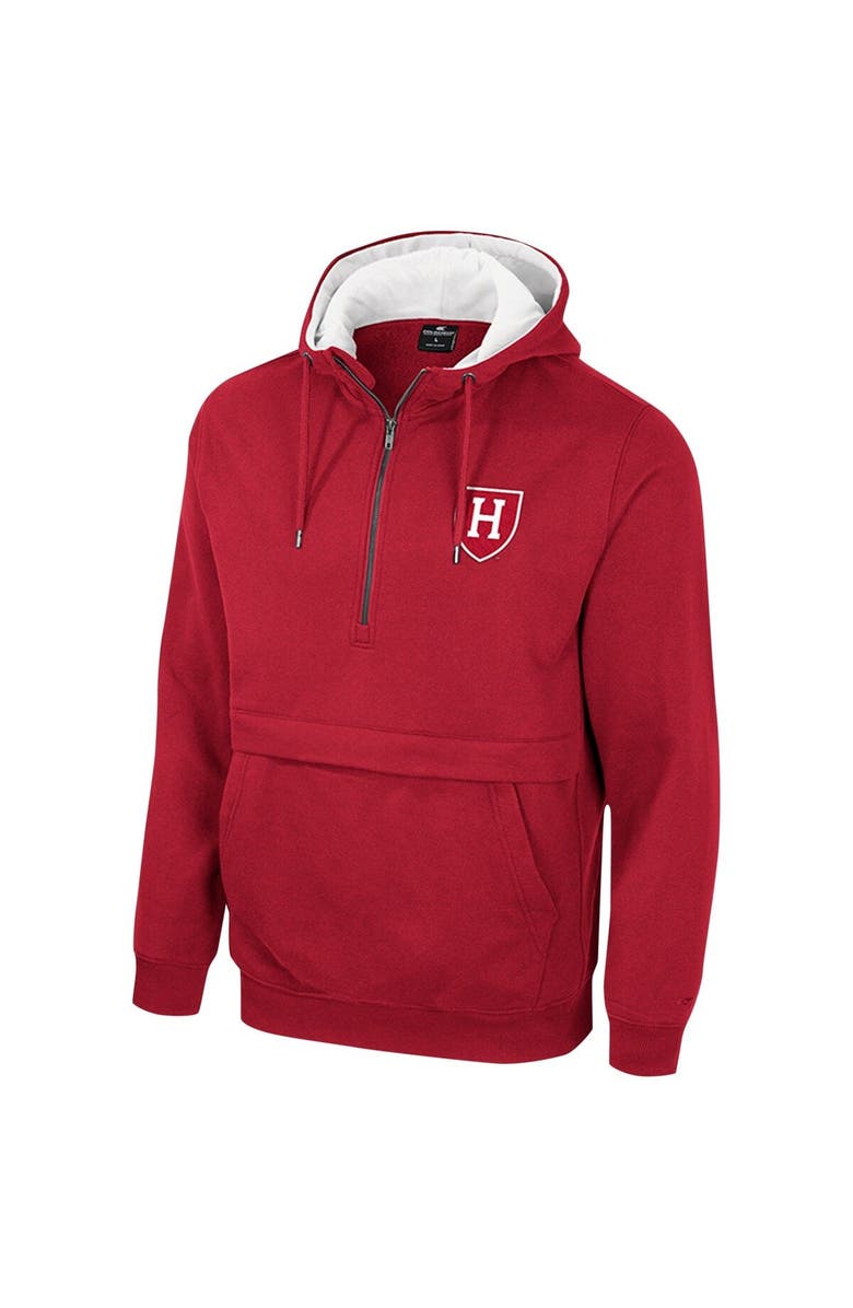 COLOSSEUM Men's Colosseum Crimson Harvard Crimson Team Half-Zip Pullover Hoodie, Alternate, color, Crimson