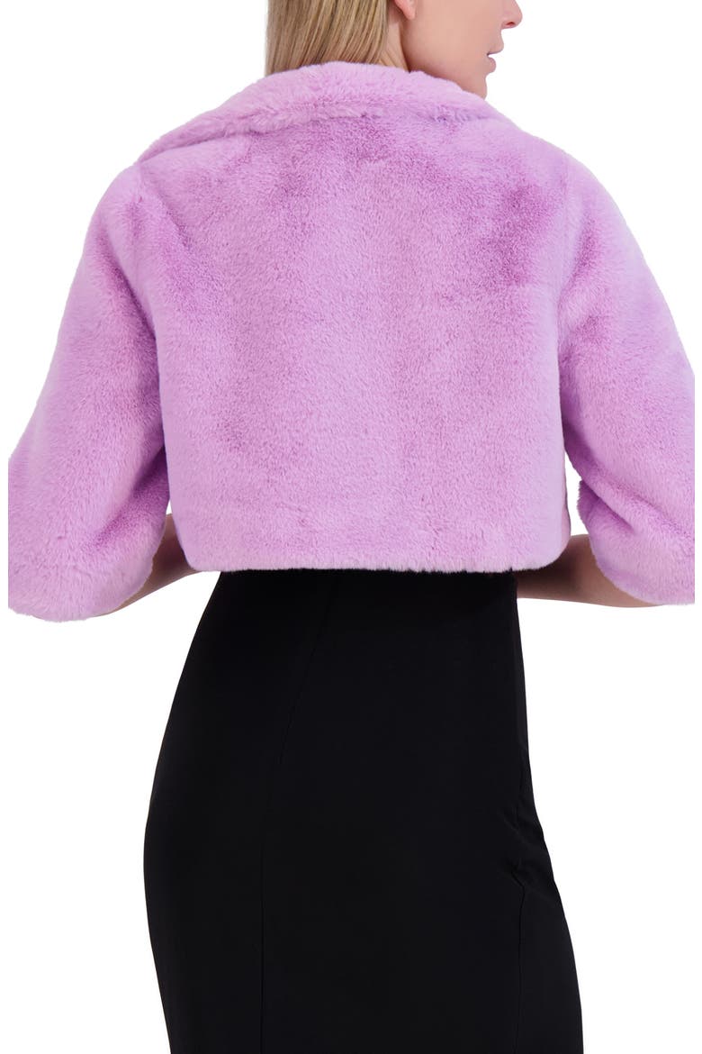 Mock Neck Faux Fur Shrug, Alternate, color, LAVENDER