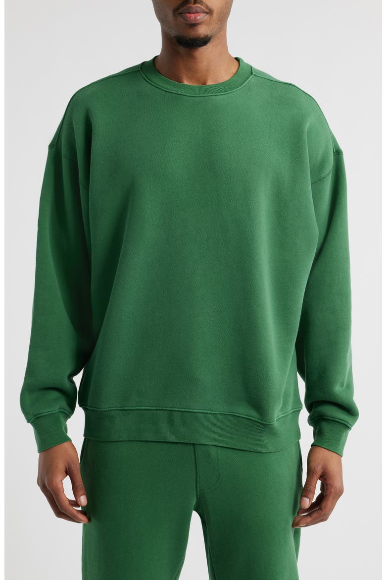 Core Oversize Crewneck Sweatshirt, Main, color, VINTAGE FOREST