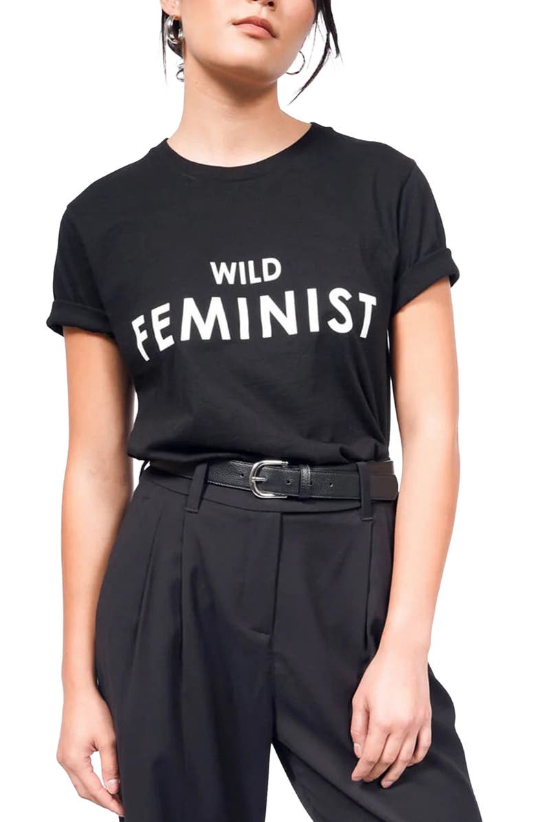 WILDFANG The Wild Feminist <sup>®</sup> Tee, Main, color, Wild Feminist Black