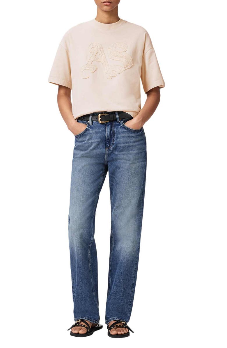 AllSaints Insignia Etta T-Shirt, Alternate, color, Crystal Pink