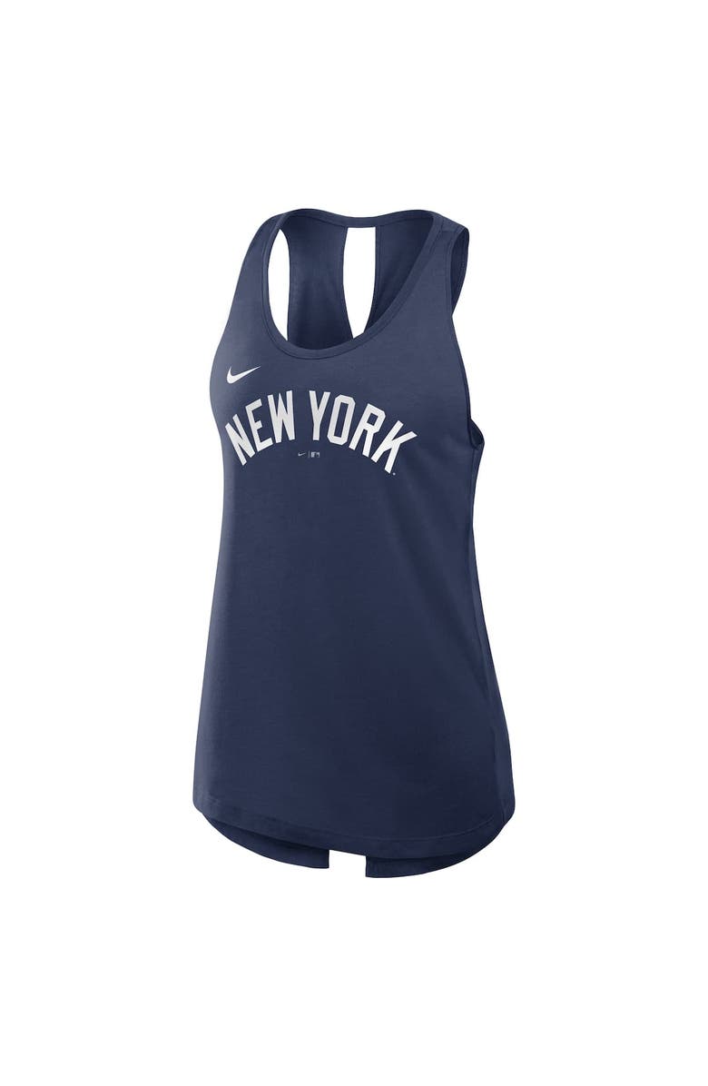 Nike Women's Nike Navy New York Yankees Crisscross Performance Tank Top, Alternate, color, Navy