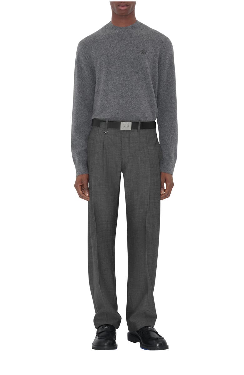 Burberry Cashmere Blend Sweater, Main, color, Grey