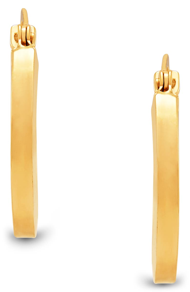 Frankie & Zoe 14K Yellow Gold Square Tube Hoop Earrings, Alternate, color,