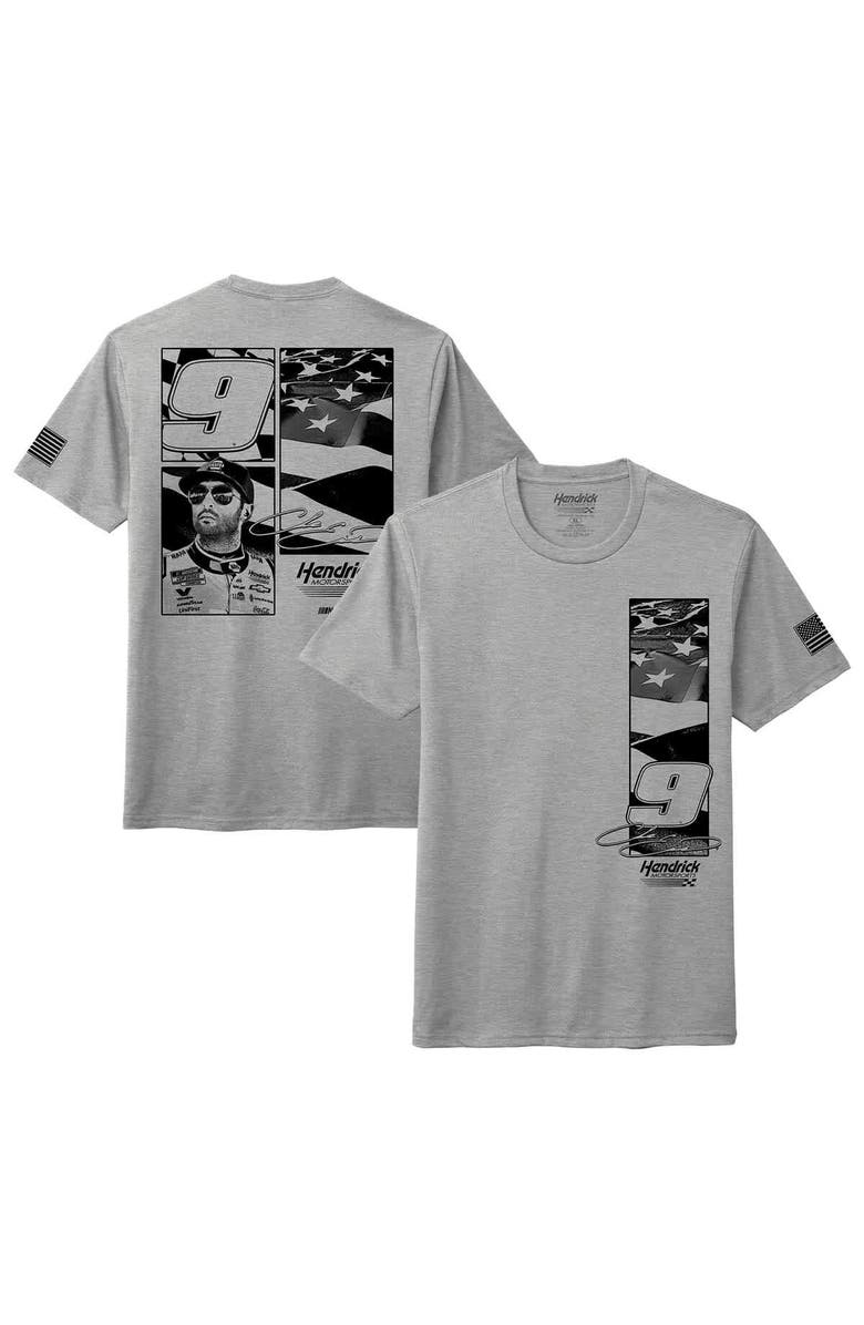 HENDRICK MOTORSPORTS TEAM COLLECTION Men's Hendrick Motorsports Team Collection Heather Gray Chase Elliott NAPA Flag T-Shirt, Alternate, color, Heather Gray